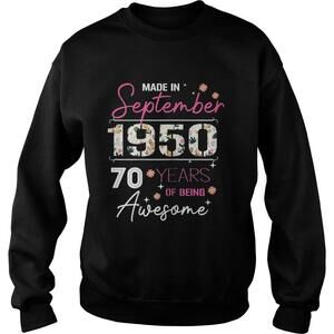 Made In September 1950 70 Years Sweatshirt